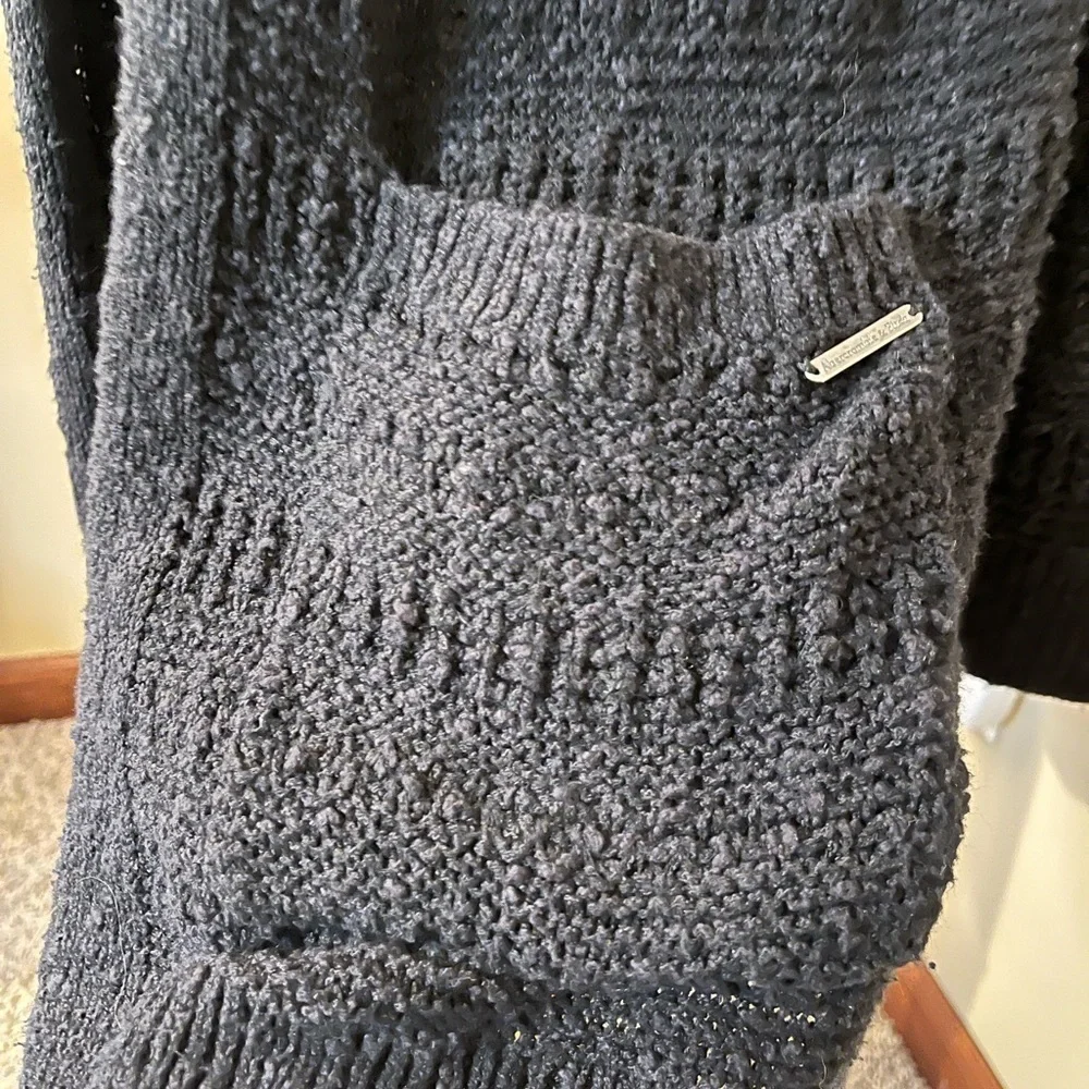 Abercrombie & Fitch Black Long Open Cardigan Sz S